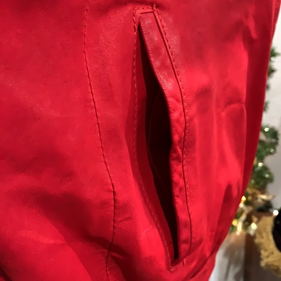 Gino diGiorgio  Red Leather Jacket M - Picture 5 of 16